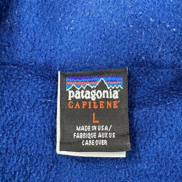 Vintage Patagonia Capilene Blue Fleece 1/4 Zip Pullover Men's Size Large 43482 - Picture 2 of 13